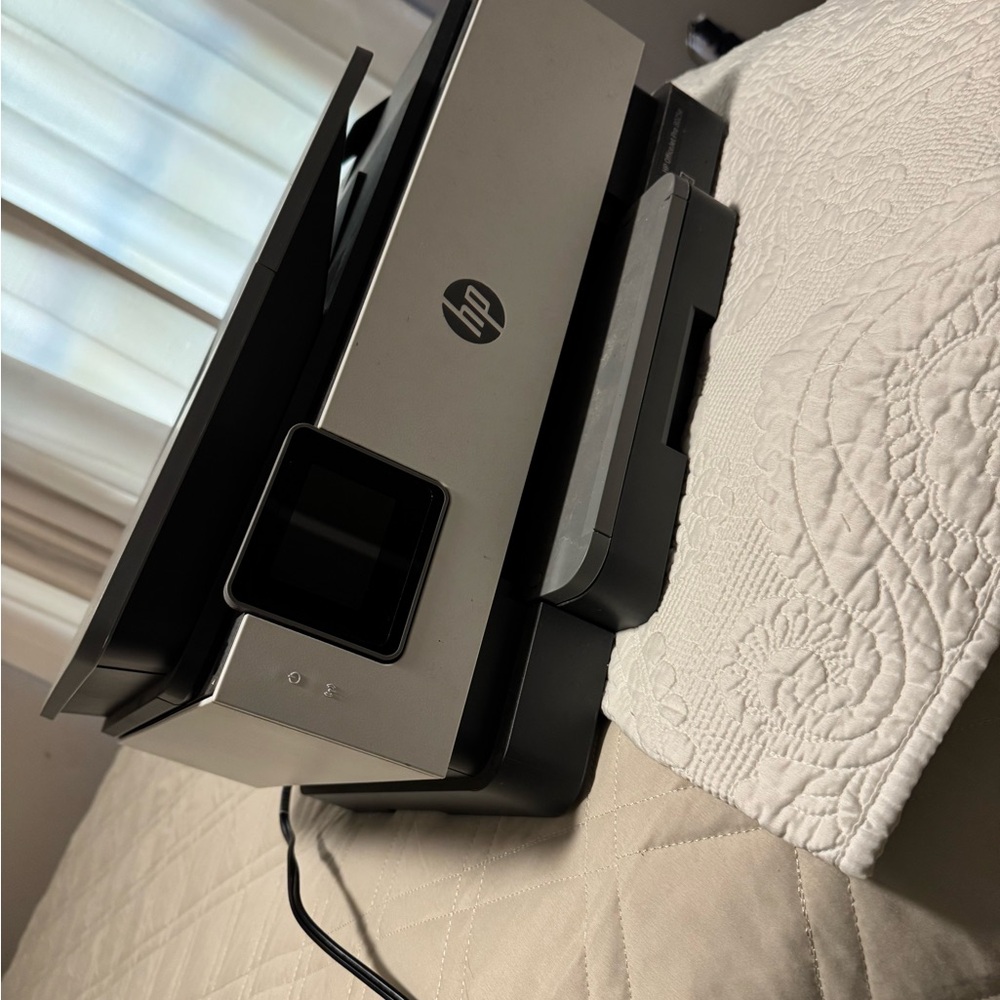 HP Multifunction Printer in Metallic Silver and Charcoal